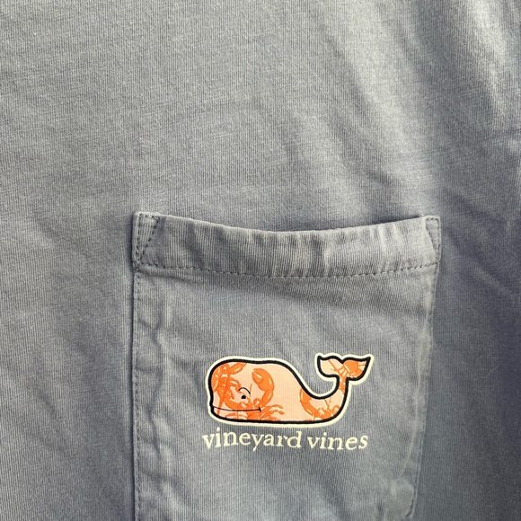 Vineyard Vines Boy Size Large(16)Pocket Crew T-Shirt "LOBSTER TOSS WHALE FILL" - Picture 6 of 7